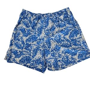 Columbia Sportswear Men’s XXL Blue Tropical Swim Trunks Mesh Lined Beach Shorts